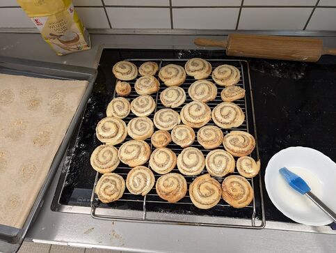 Nussschnecken am Samstag Nachmittag